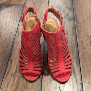 Red Dollhouse Heels 6.5